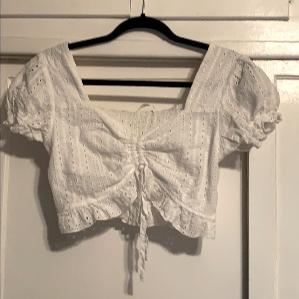 White crop top